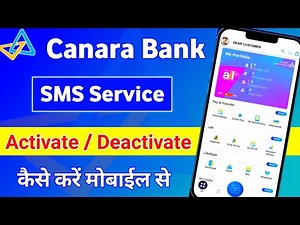 Canara Bank Sms Alert Activate Online | How to Activate Canara Bank Sms Alert 2022 |Canara Bank
