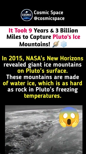 It Took 9 Years & 3 Billion Miles to Capture Pluto's Ice Mountains! 🪐❄️ #shorts #viral #trending