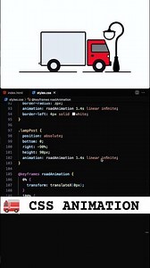 CSS Truck 🚚 Animation: Create a Moving Vehicle 😱 #shorts #shortvideo #viral #css #coding #aniamtion
