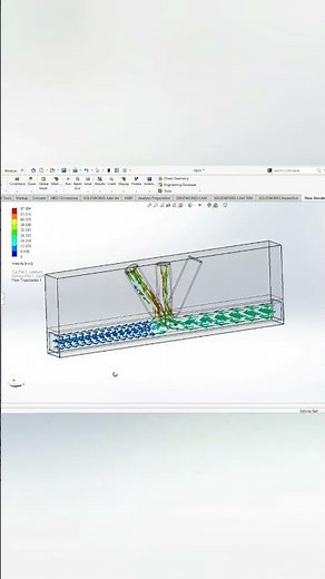 Solidworks flow simulation #flow #simulation #solidworks #animation #analysis #modelling