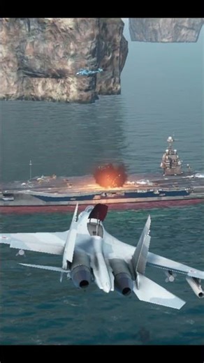 Russian Fighter Jet SU-27 missile attack | Modern warships | #modernwarships #navalwarfare #shorts