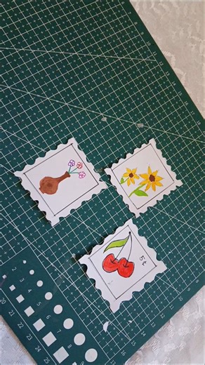 Diy cute stamps | Postage stamps | #diy #craft #art #postagestamp #shorts #shortvideo