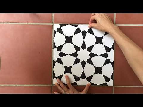 Applying Floor Tile Sticker by SnazzyDecal
