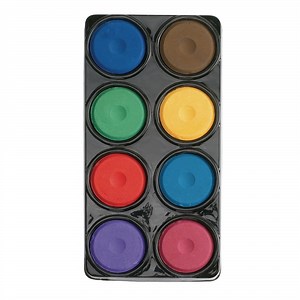 Colorations Tropical Tempera Paint Cakes, 8 Colors in Tray