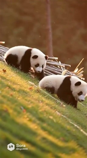 Panda Fight Turns Into a Hug 🐼💚