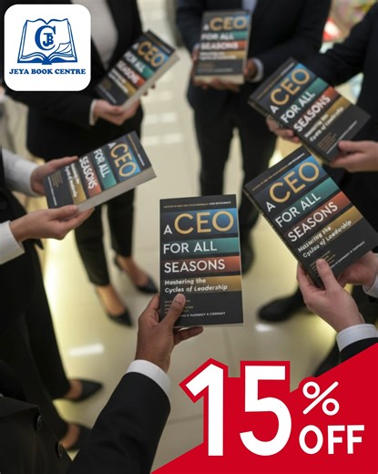 Leadership isn’t one-size-fits-all. It changes with the season. 🌱🔥🍂❄️ A CEO for All Seasons: Mastering the Cycles of Leadership explores how great leaders adapt, evolve, and make the right decisions at the right time no matter the challenges they face. Whether you’re building, growing, stabilizing, or transforming an organization, this book offers timeless insights to lead with clarity, resilience, and purpose. 📘 A must-read for leaders, managers, and future CEOs. Available at Jeya Book Cent