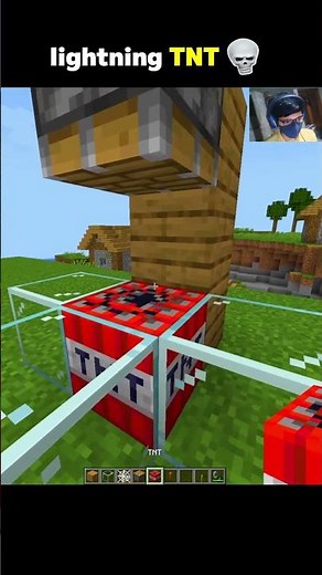 Minecraft But TNT Summons Lightning ⚡💀 #minecraft