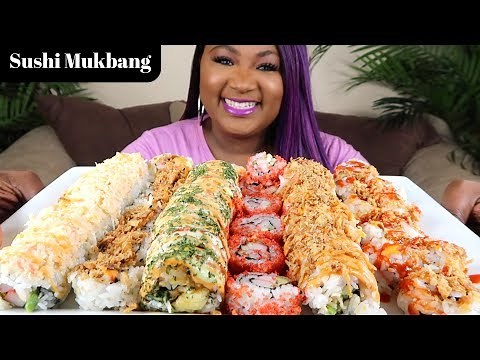 SUSHI MUKBANG , EATING SHOW