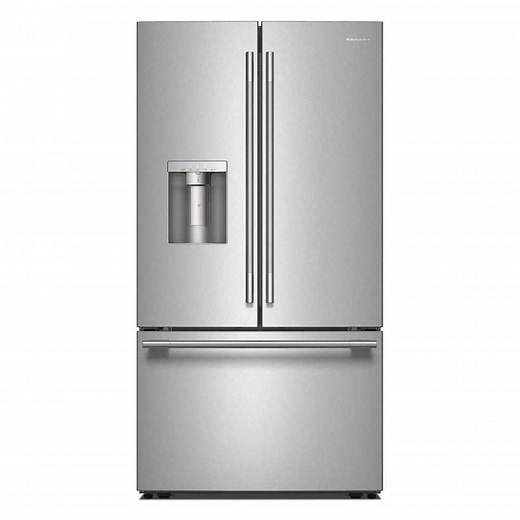 Reviews for KitchenAid 36 in. 30 cu. ft. Standard Depth French Door Refrigerator in PrintShield Stainless with Exterior Water and Ice | Pg 1 - The Home Depot