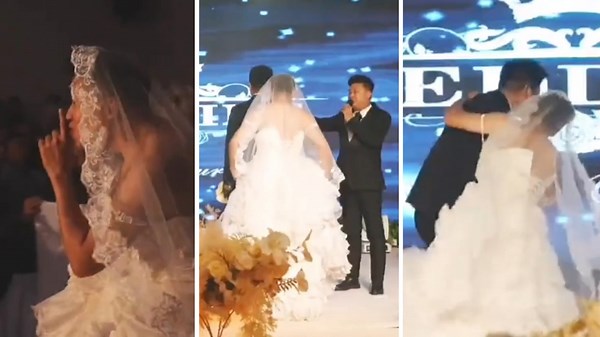 Groom's best man secretly dresses as bride in wedding prank