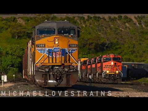Union Pacific Freight Trains Battling the Tehachapi Pass