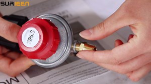 0-20 PSI Adjustable High Pressure Propane Regulator Valve Kit, QCC1/Type1 Regulator Valve Kit with 1/8" NPT Male to 1/4" & 3/8" Male Flare Fitting, 1/4" & 5/16" Hose Barb Connector