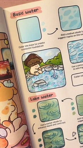 Basic Water Tutorial. Tbh thats the first time i‘ve ever tried it out myself. It really was a trust in the process but I’m very happy how it turned out✨#color #coloringbooks #coloringtutorial #colortok