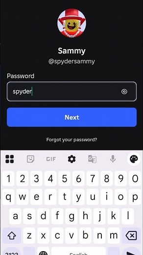 sammy password 🔑#roblox #shorts #sammy #game