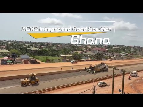 🚧【On-site】XCMG Integrated Road Solution in action on Ghana road upgrade!