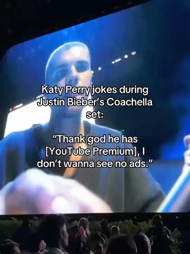 “Thank god he has [YouTube Premium], I don’t wanna see no ads.” #katyperry