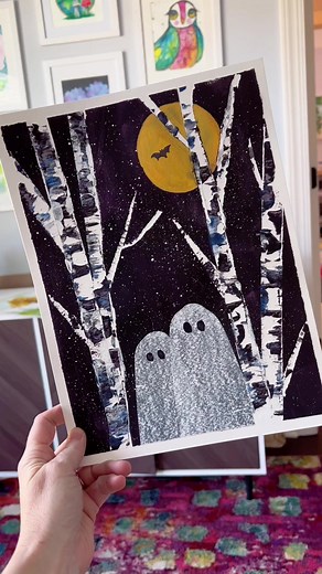 DIY Halloween Scraper Painting Craft Tutorial