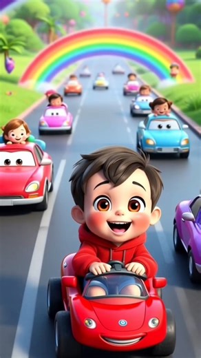 cute 🥰🥰 boy driving car #cartoon #animation #funny #shorts