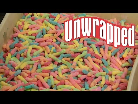 How Creepy Crawler Sour Gummy Worms are Made | Unwrapped | Food Network