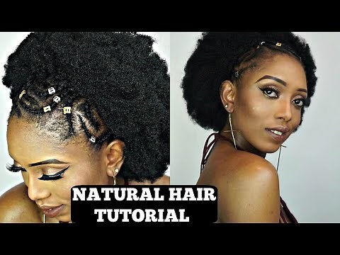 How To Cornrow & Kinky Crochet Braids Tutorial On Short Natural Hair