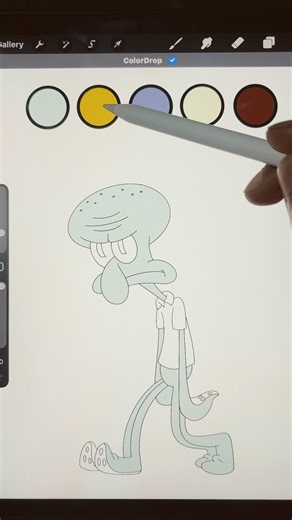 How to color Squidward from SpongeBob #shorts #spongebob