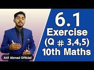 Exercise 6.1 question no 3, 4, 5 class 10 | 10th class math ch 6 | Ex 6.1 q 3, q 4, q 5 class 10