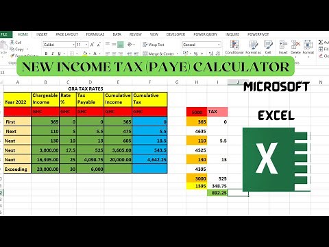 How to Calculate Income Tax (PAYE) in Excel | 2023