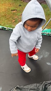 I should probably replace this trampoline 😭 especially since I just watched him belly flop on it like it’s not standing on one leg #peaceandgrindfamily #morningwithkids #mamalife | Peace And Grind Family