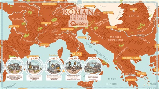 ️ The Roman Empire – Timeline Map & Infography This illustrated...