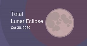 Total Lunar Eclipse on October 29–30, 2069 – Where and When to See