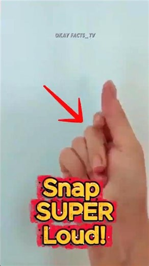 How To Snap Your Fingers Super Loud😨#shorts