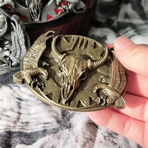 Bull-themed Belt Buckle | Durable Belt | Western Cowboy Cowgirl Vintage Style - Etsy