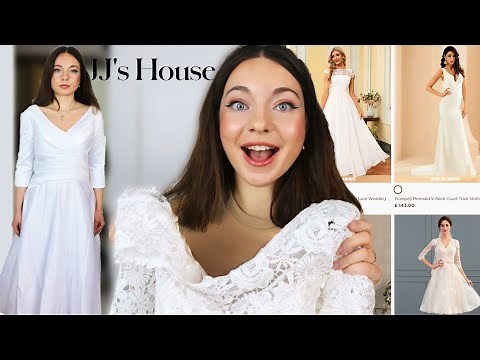 WEDDING DRESS Try-On & Review At Home | JJ's House Haul