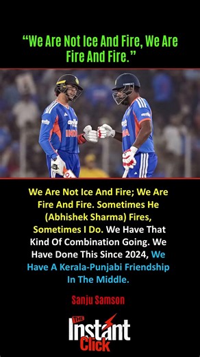 Sanju Samson on Abhishek Sharma 🔥 Kerala–Punjabi Friendship in Cricket | Powerful Quote