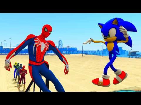 Spiderman vs Sonic Power Test - Slap Battle - Epic Team Battle - WHO WIN?