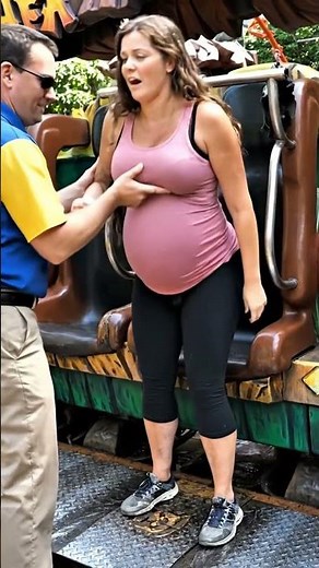 Pregnant Woman STUCK on Rollercoaster! 🎢🤰