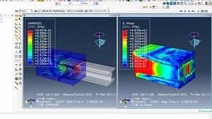 Abaqus【60】工字型钢梁推进混凝土仿真，基于cohesive相互作用考虑粘结滑移作用