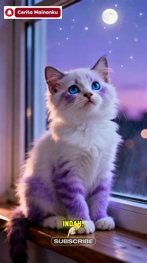 🌙 Kucing Pastel Malam Berbintang #cat #shorts