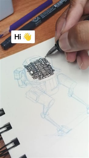 New Drawing of a Robot – Art Showcase