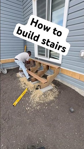 How to build outdoor stairs and handrail cheap and fast #diy #stairs