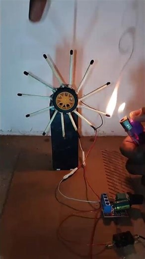 Making Fire Machine - Diy Home Made | Dc fire | Dc Motor Invention #youtubeshorts
