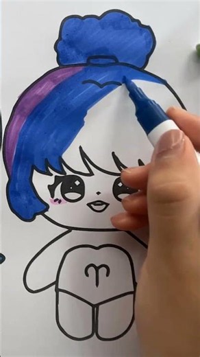 Kawaii Doll Coloring Pages for Kids