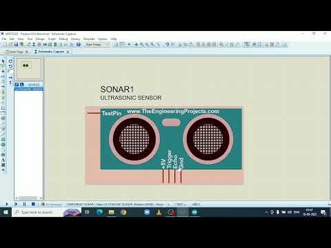 13. Installation of ultrasonic sensor library in Proteus.