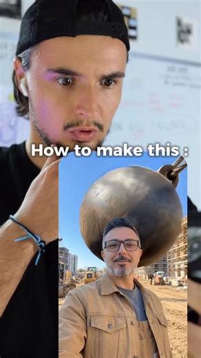 FREE MOBILE VIDEO EDITING TIPS & TRICKS on Instagram: "Wrecking ball stunt effect using Nana Banana Pro + Hailuo MiniMax 02 🏗️💥 Photo prompts (Nana Banana Pro): 1️⃣ Use the uploaded image of the man as the primary face and identity reference. Preserve the same facial structure, skin tone, hairstyle, beard/stubble, glasses, and overall likeness with high facial accuracy. Do not alter identity. Create an ultra-realistic photo of this same man taking a front-facing selfie at an active constructio