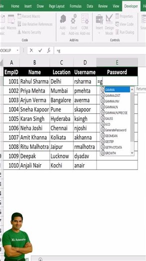 Generate Unique Passwords Every Time – VBA Hack #excel #excelforbeginners #exceltutorial