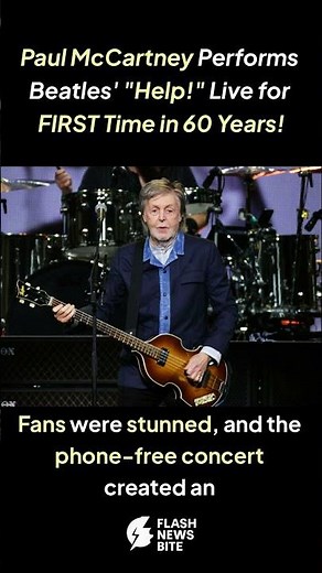 Paul McCartney Performs Beatles' "Help!" Live for FIRST Time in 60 Years! #PaulMcCartney #HelpSong