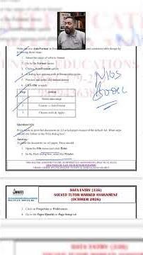 NIOS Class 12 Data Entry Operations 336 Solved TMA Oct 2026 | NIOS Data Entry Operations 336 TMA