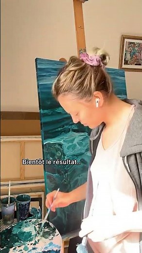 Peindre l’eau en transparence et en surface dans la même toile ✨