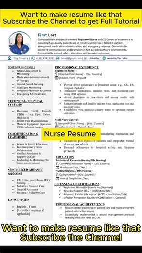 Professional Nurse Resume