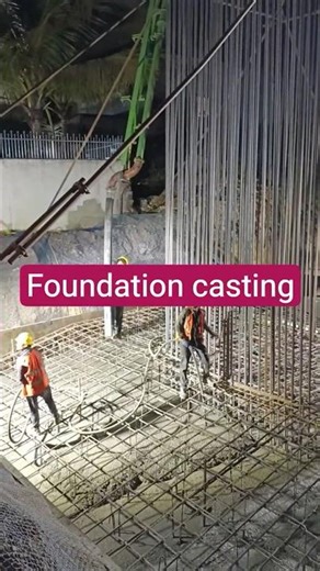 Foundation Casting. #foundation#casting#concreating#civil#engineering